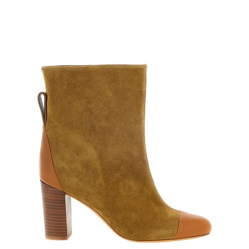ODISSI Beige Calfskin Ankle Women's Boots